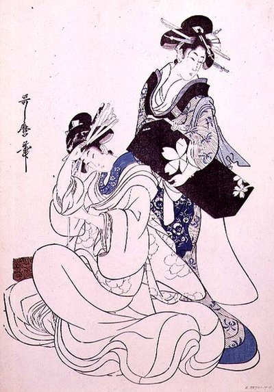 Two Female Figures by Kitagawa Utamaro